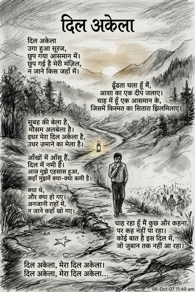 Dil Akela– A Beautiful Poem
