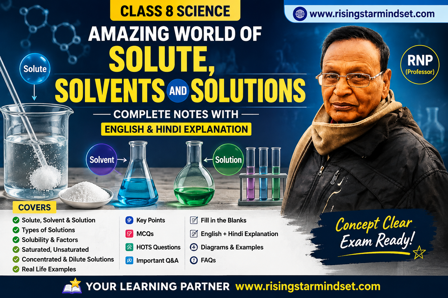 Amazing World of Solute Solvents and Solutions Class 8