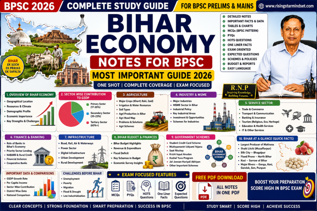Bihar Economy Notes for BPSC