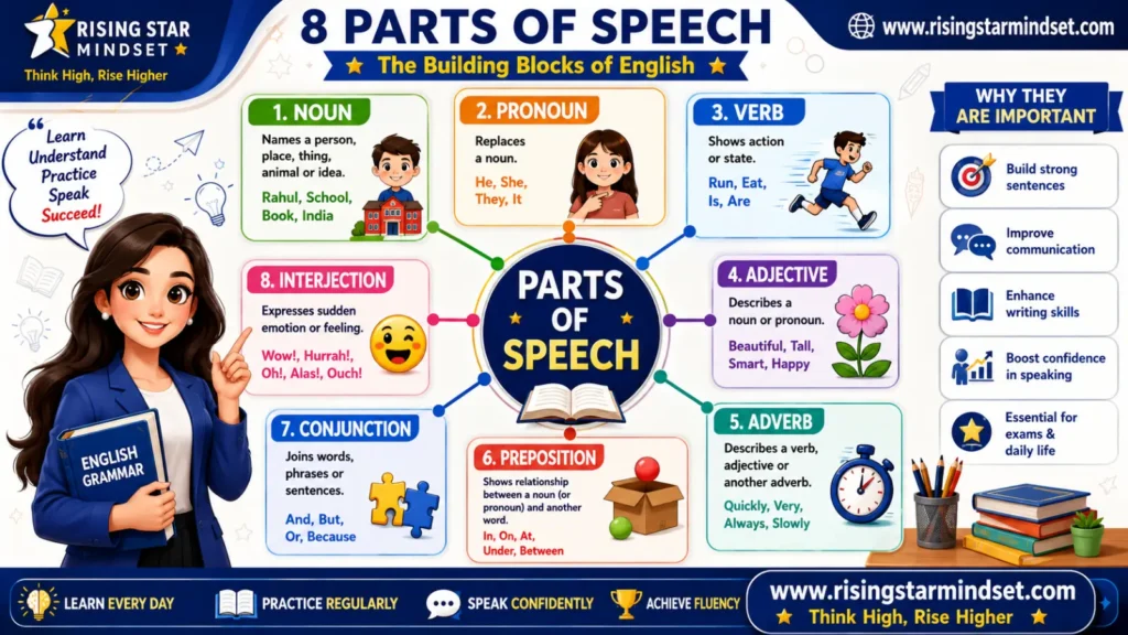  Parts of Speech in English