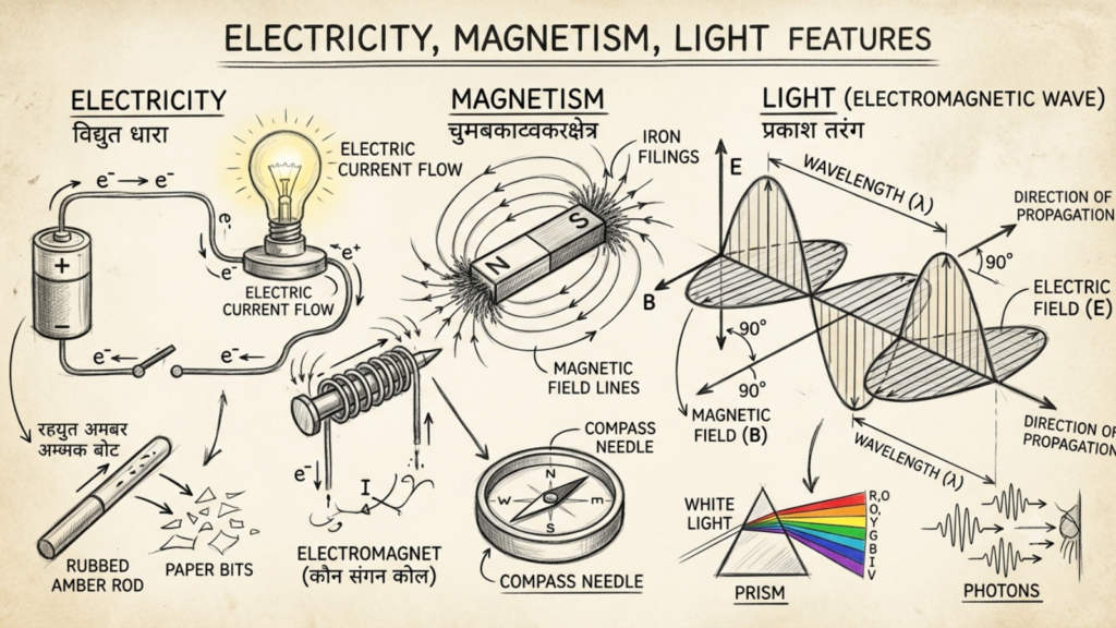 Electricity Magnetism Light