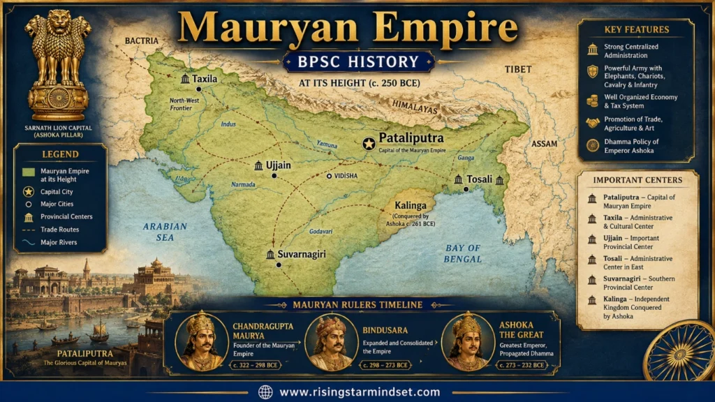 Mauryan Empire: Rise, Administration, Ashoka and Decline