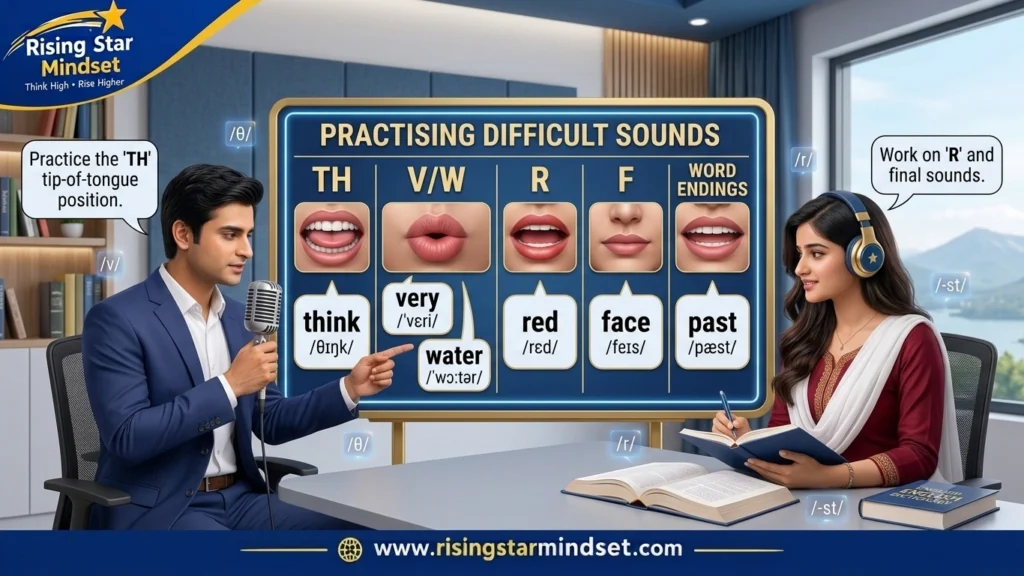 Practising Difficult English Sounds